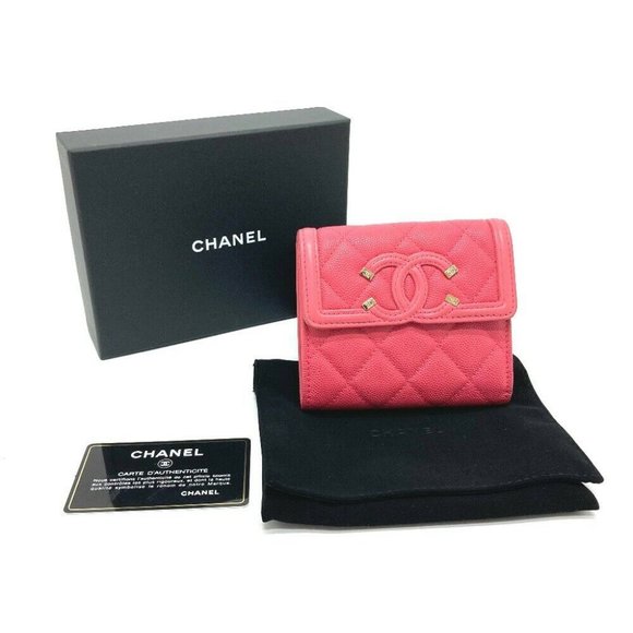 Authentic CHANEL AP0375 CC Phili Gris Matelasse Medium Long Wallet Trifold - Picture 2 of 12